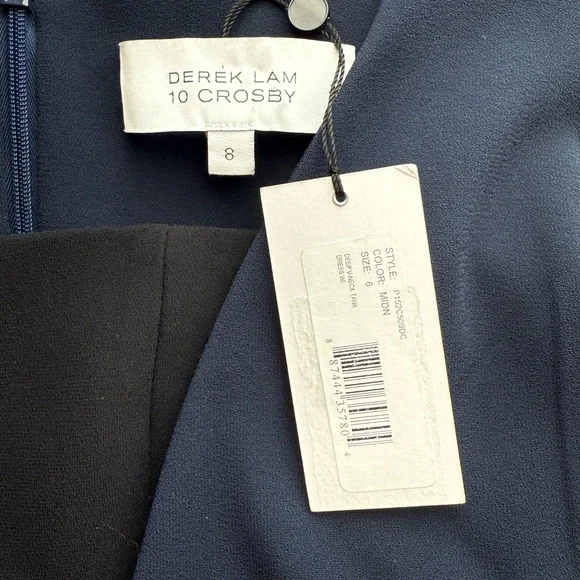 NWT Derek Lam 10 Crosby Navy Dress - Picture 9 of 11